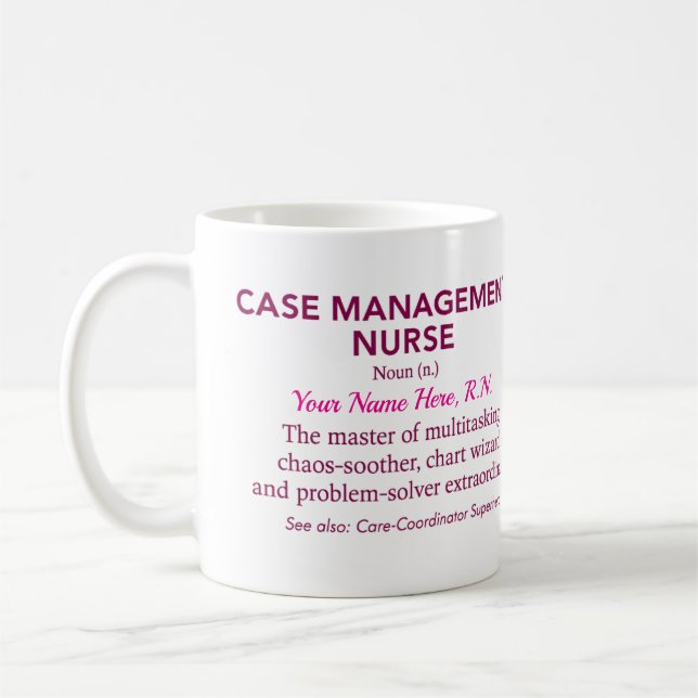 Fallmanager-Krankenschwester Definition, Personali Kaffeetasse (Links)