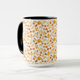Fallmuster mit Kürpen, Blätter: Herbsteleganz Tasse