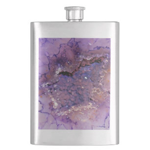 Falln Amethyst Geode Flachmann