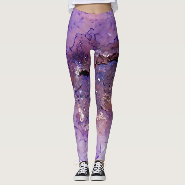 Falln Amethyst Geode Leggings (Vorderseite)