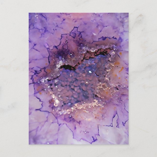 Falln Amethyst Geode Postkarte (Vorderseite)