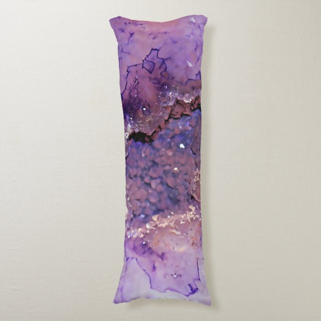Falln Amethyst Geode Seitenschläferkissen (Vorderseite Vertikal)