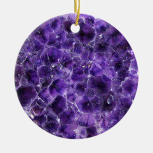 Falln Amethyst-Spitzen Keramik Ornament