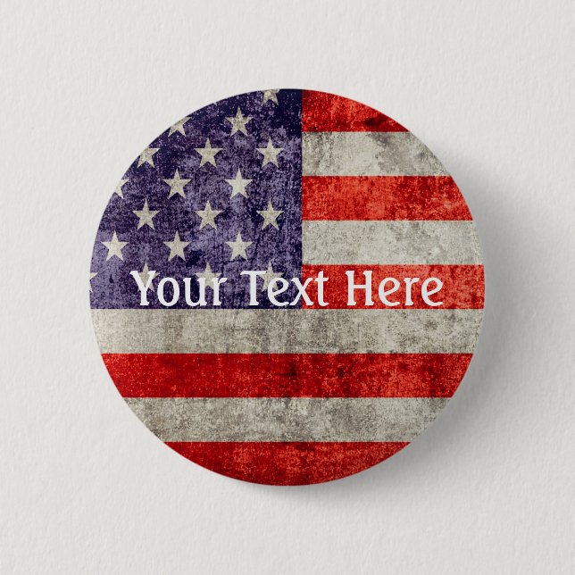 Falln Antike amerikanische Flagge Button (Vorderseite)