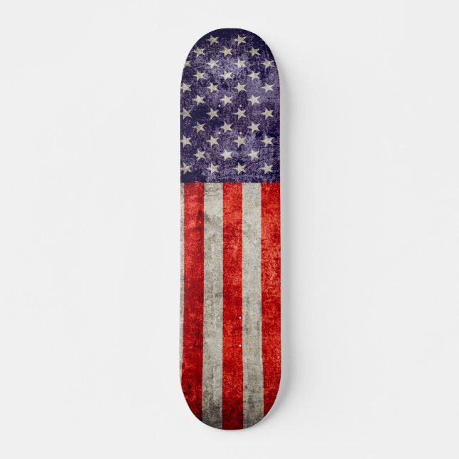 Falln antike amerikanische Flagge Skateboard (Vorne)