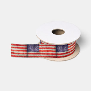 Falln Antique amerikanische Flagge Satinband