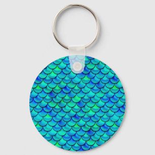 Falln Aqua Blue Scales Schlüsselanhänger