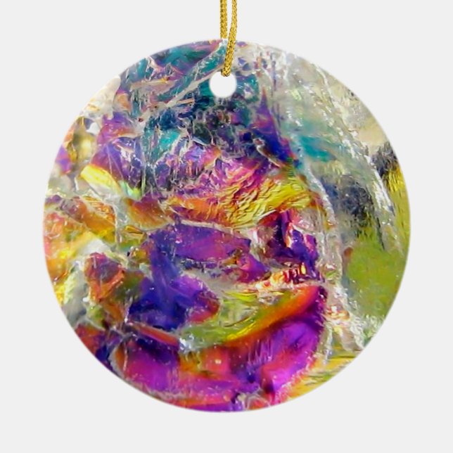 Falln Aura-Kristall Keramik Ornament (Vorne)