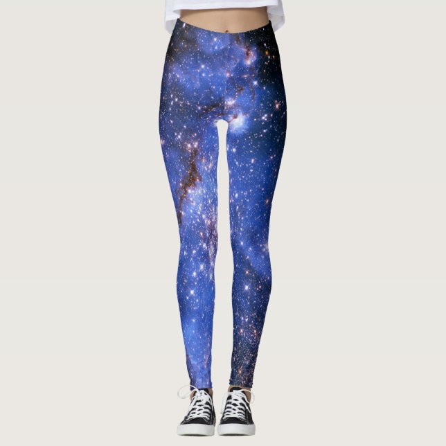Falln blaue Embrionic Sterne Leggings (Vorderseite)
