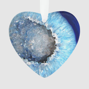 Falln blaues KristallGeode Ornament