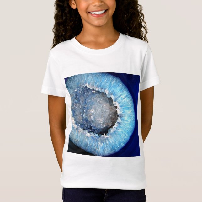 Falln blaues KristallGeode T-Shirt (Vorderseite)