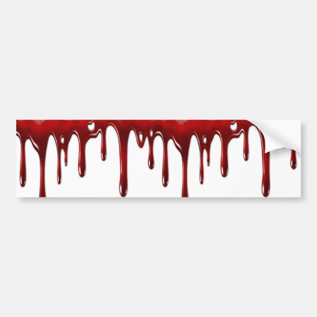 Falln Blood Tropfen White Autoaufkleber (Vorne)