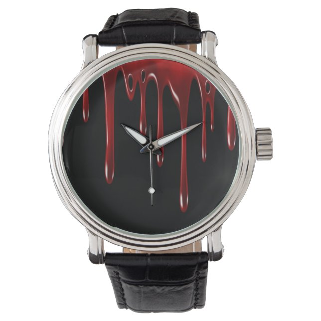 Falln Blood Tropfens Black Armbanduhr (Vorderseite)