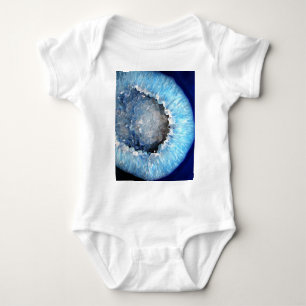 Falln Blue Crystal Geode Baby Strampler