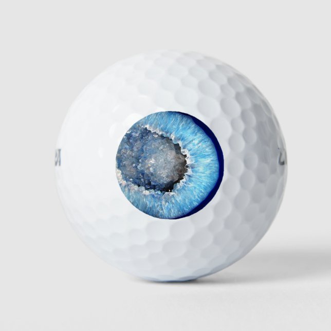 Falln Blue Crystal Geode Golfball (Vorderseite)