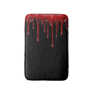 Falln Blut-Tropfen-Schwarzes Badematte