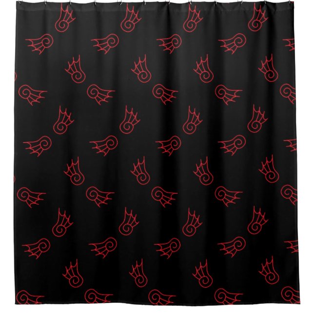 Falln Chibi Demon Wings Duschvorhang (Vorderseite)