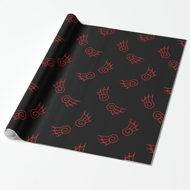 Falln Chibi Demon Wings Geschenkpapier (Ungerollt)
