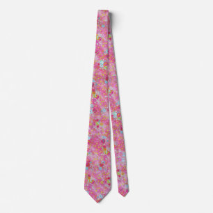 Falln Chirimen Floral Pink Krawatte