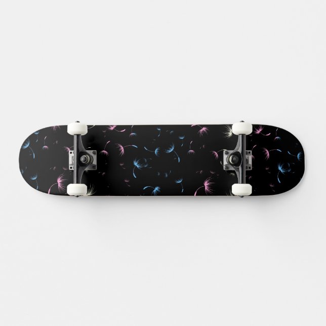 Falln Dandelion Seeds Transgender Pride Skateboard (Horizontal)