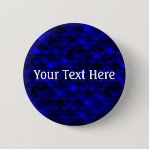 Falln Dark Blue Mermaid Scales Button