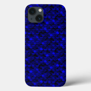Falln Dark Blue Mermaid Scales iPhone 13 Hülle