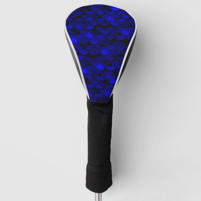 Falln Dark Blue Mermaid Scales Golf Headcover (Vorderseite)
