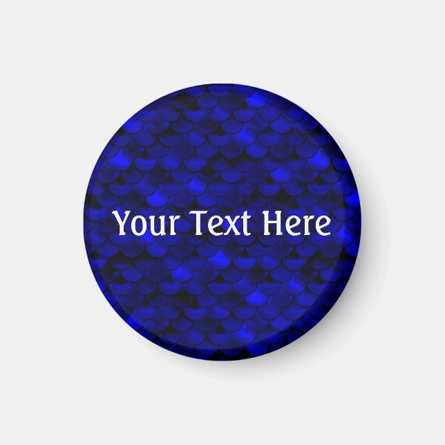 Falln Dark Blue Mermaid Scales Magnet (Vorne)