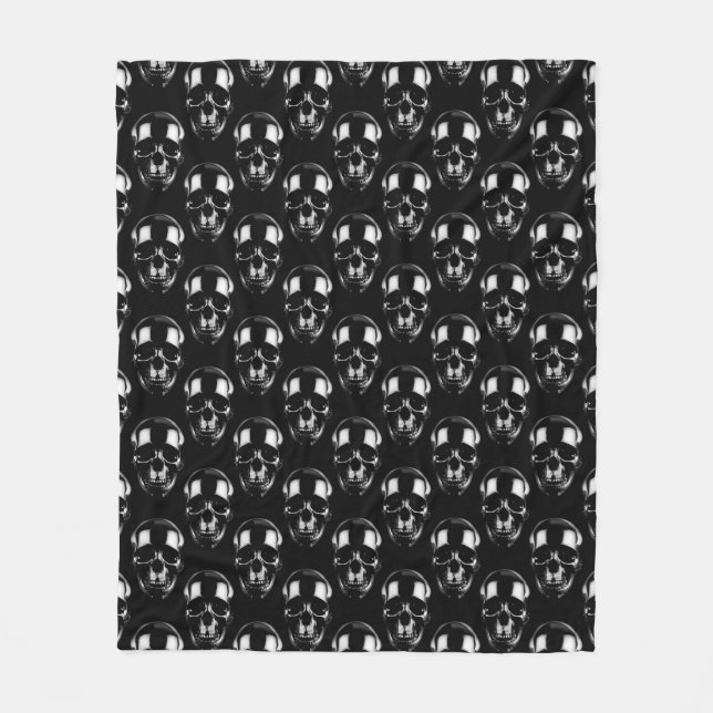 Falln Dark Skulls Fleecedecke (Vorderseite)