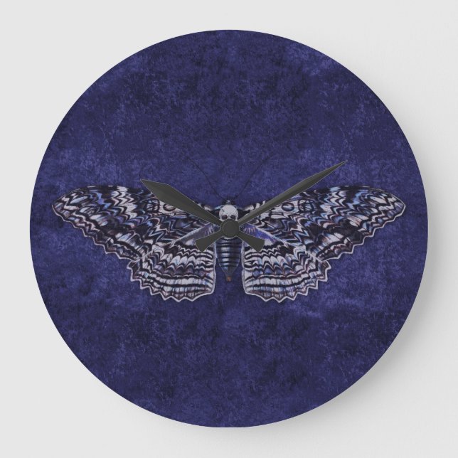 Falln Deathshead Moth Große Wanduhr (Vorderseite)