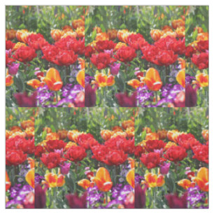 Falln Floral Crimson Waves Stoff