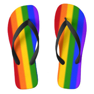 Falln Gay Pride-Flaggen-Version 2 Flip Flops