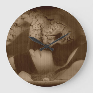 Falln geben der Versuchung Große Wanduhr