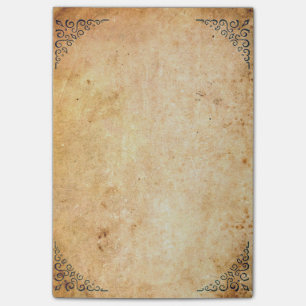 Falln gerahmte Ecken gealtertes Papier Post-it Klebezettel