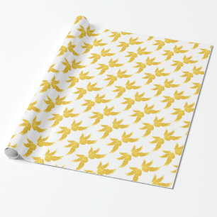 Falln Golden Archangel Wings Geschenkpapier