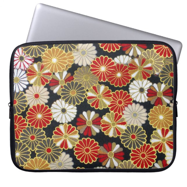 Falln Golden Chrysanthemums Laptopschutzhülle (Vorderseite)