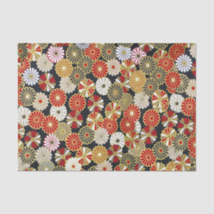 Falln goldene Chrysanthemen Seidenpapier