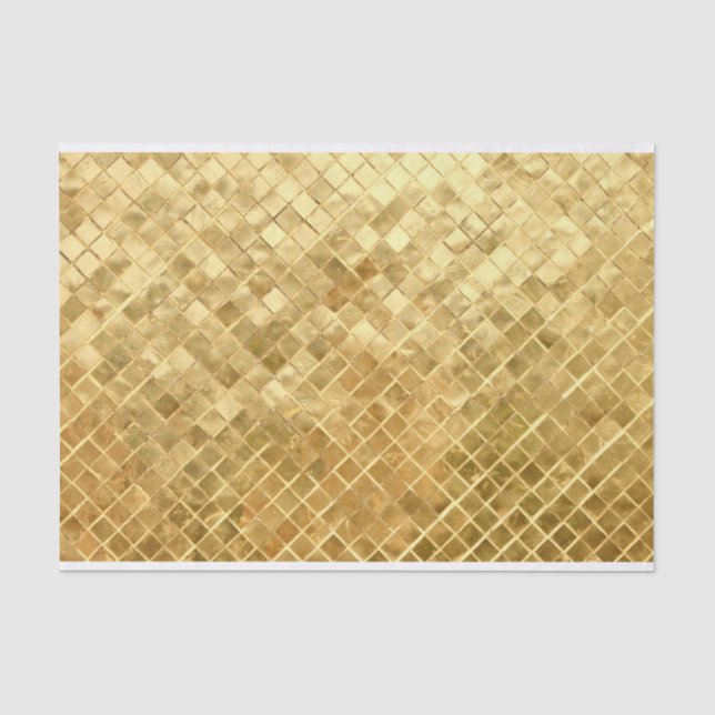 Falln goldenes Schachbrett Seidenpapier (Vorderseite)