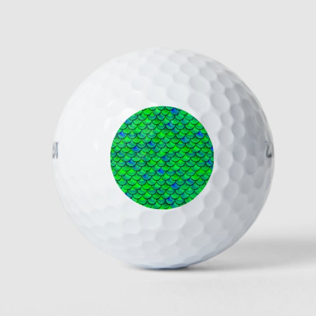 Falln Green Blue Scales Golfball (Vorderseite)