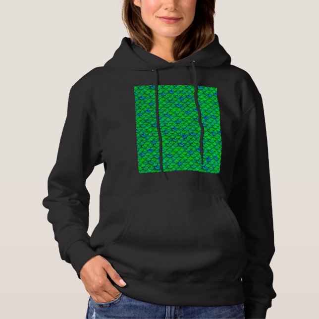 Falln Green Blue Scales Hoodie (Vorderseite)
