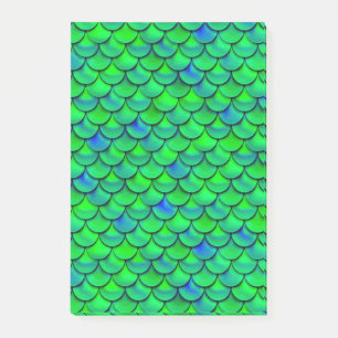 Falln Green Blue Scales Post-it Klebezettel