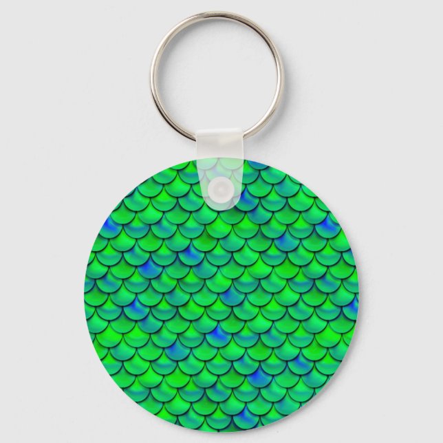Falln Green Blue Scales Schlüsselanhänger (Vorderseite)