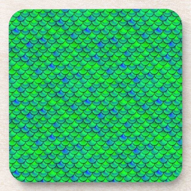 Falln Green Blue Scales Untersetzer (Vorderseite)