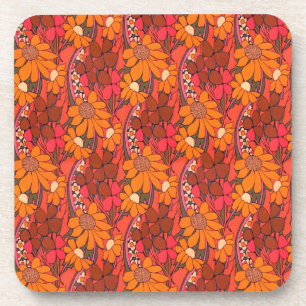 Falln Groovy Blume Getränkeuntersetzer