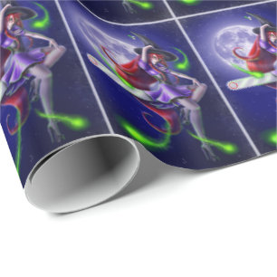 Falln Happy Halloween Pumpkin Hexe Geschenkpapier