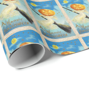 Falln Happy Halloween Pumpkin Hexe Geschenkpapier