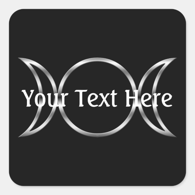 Falln heidnisches dreifaches Göttin-Symbol Quadratischer Aufkleber (Vorderseite)