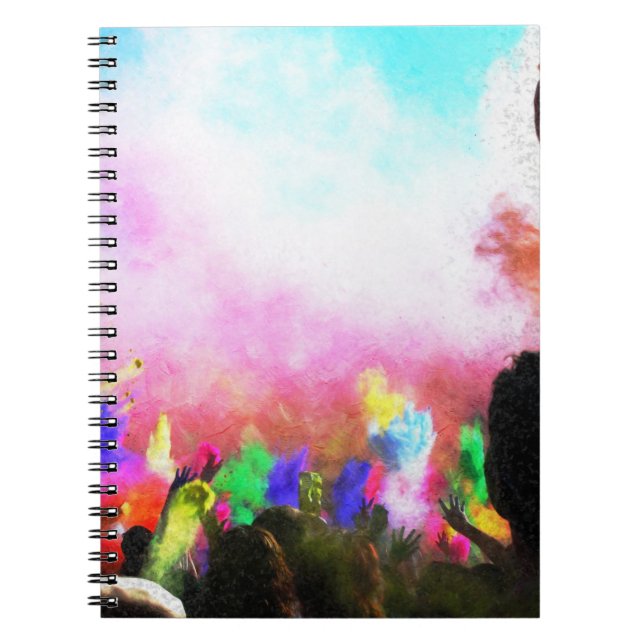 Falln Holi Colors Notizblock (Vorderseite)