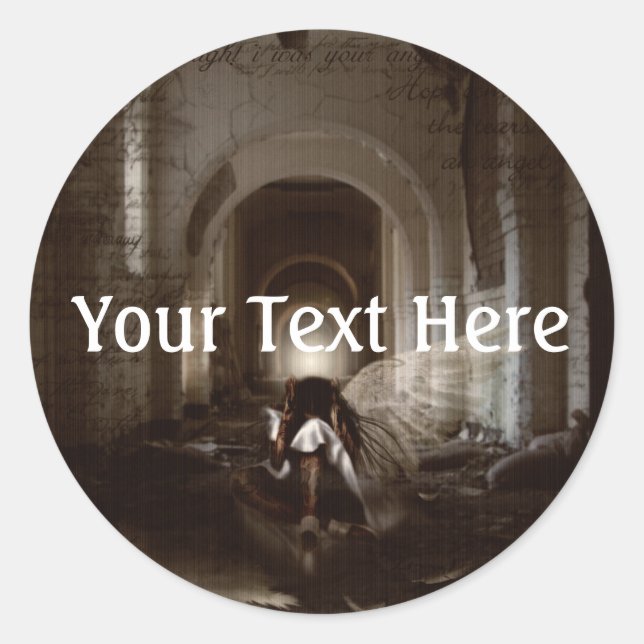 Falln ich dachte, ich wäre dein Engel Runder Aufkleber (Vorderseite)