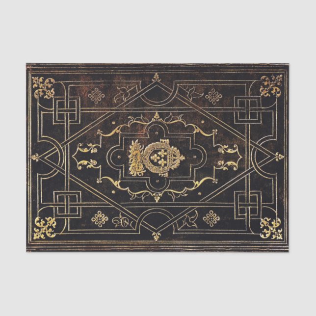 Falln Leder und Gold Seidenpapier (Vorderseite)